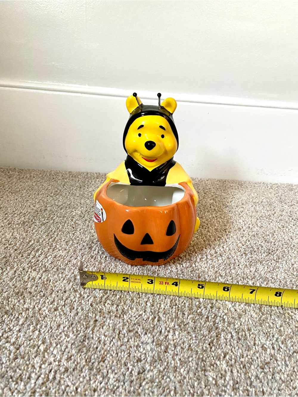 NWT Disney Winnie the Pooh Bumble Bee Halloween Candy Dish Bowl - Picture 13 of 15